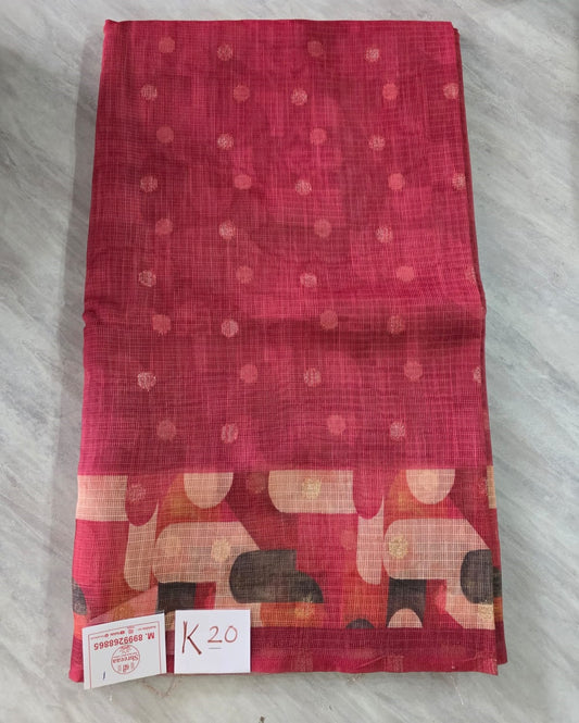 Soft Semi Kota Silk Texture Saree || K20 ||