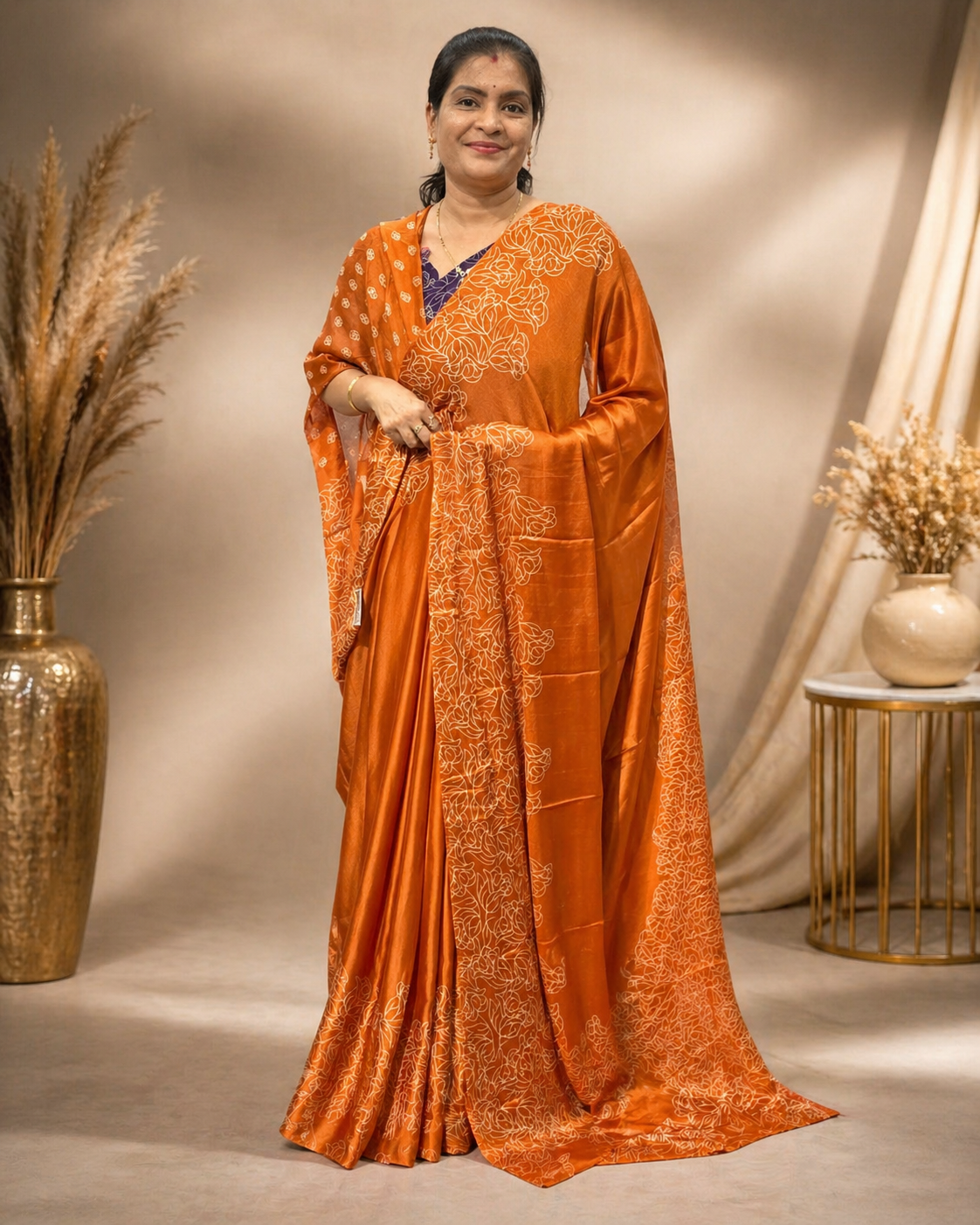 Premium Crape Jorget Saree ||