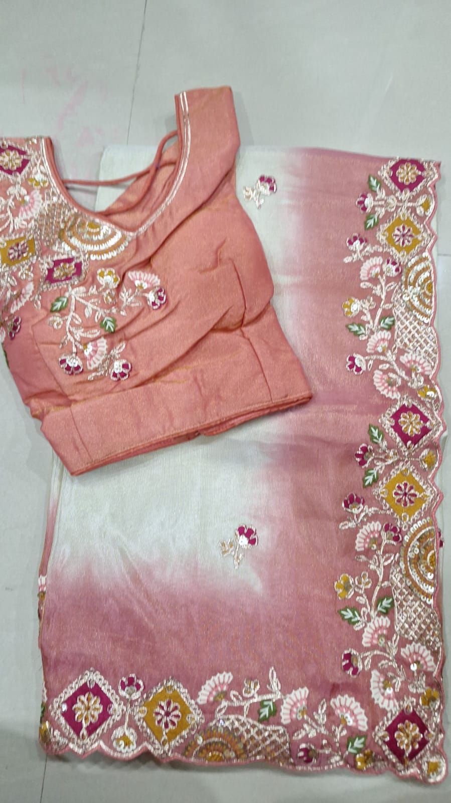 Heavy Stich Blouse Saree || C14 ||