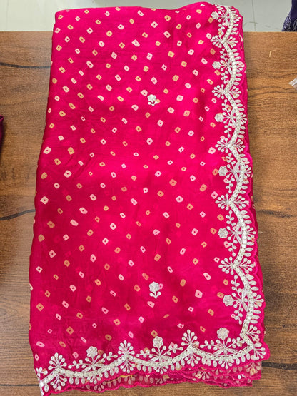 Fancy Bandhej Saree with Designer Border || A15 ||