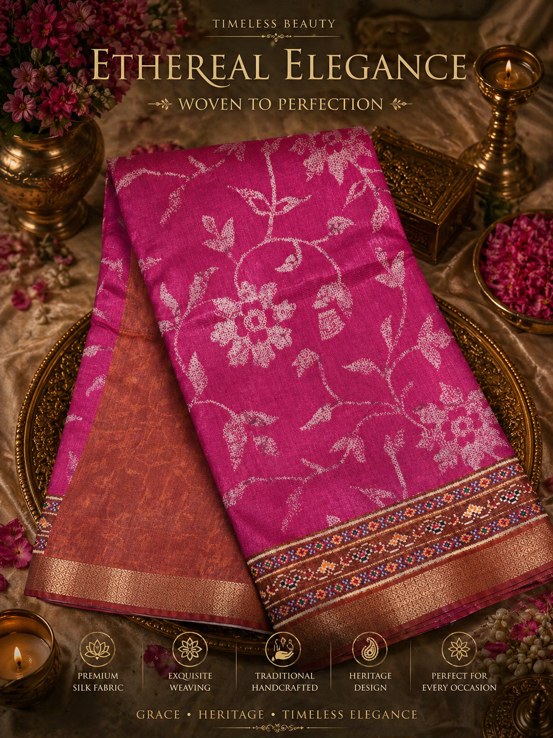 Daily Wear Printed Saree || SS701 ||