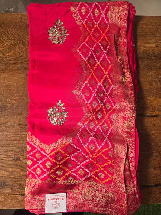 Bandhej Saree || A89 ||