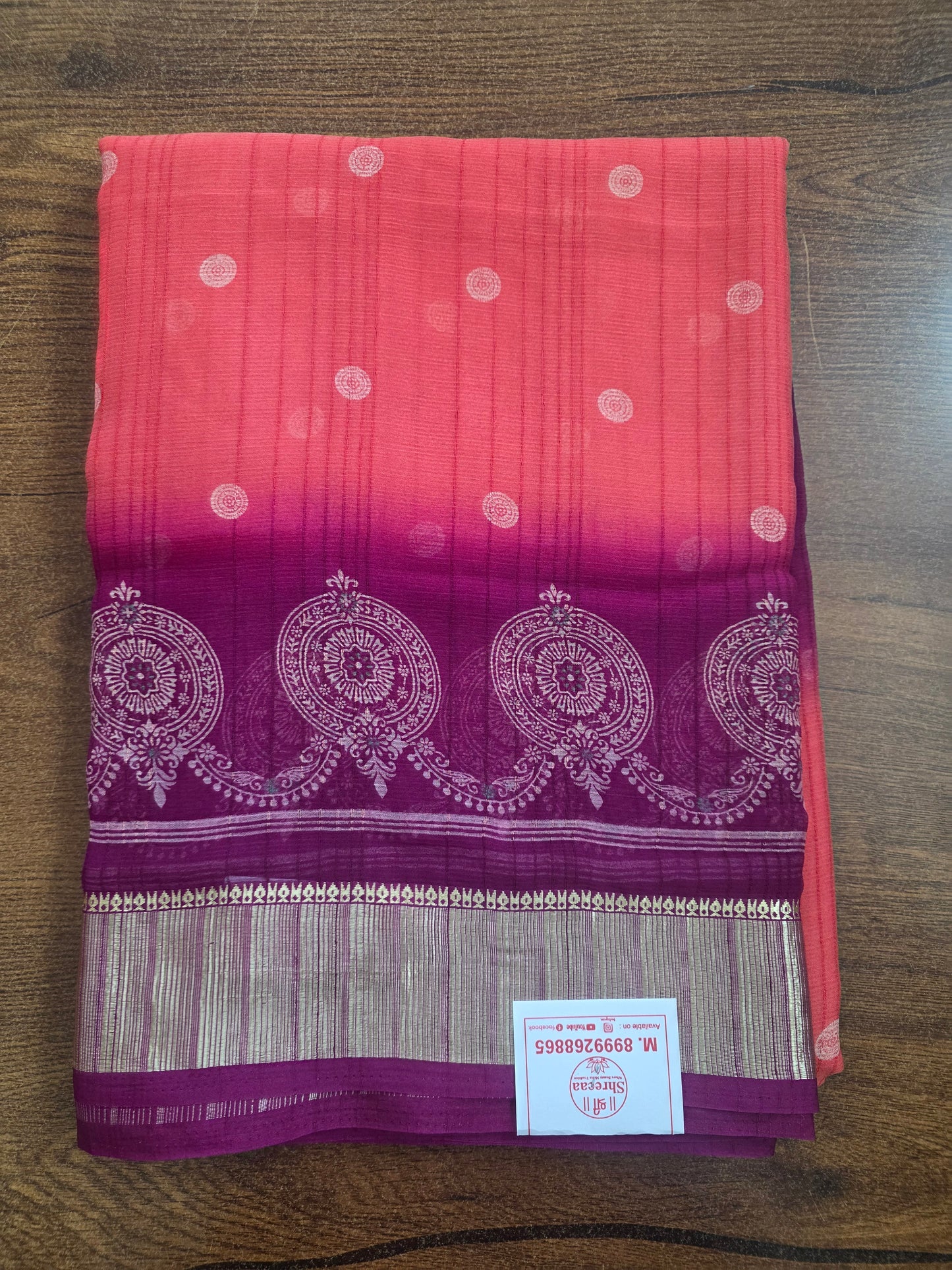 Daily Wear Printed with Resham Border || A166 || 860 ||