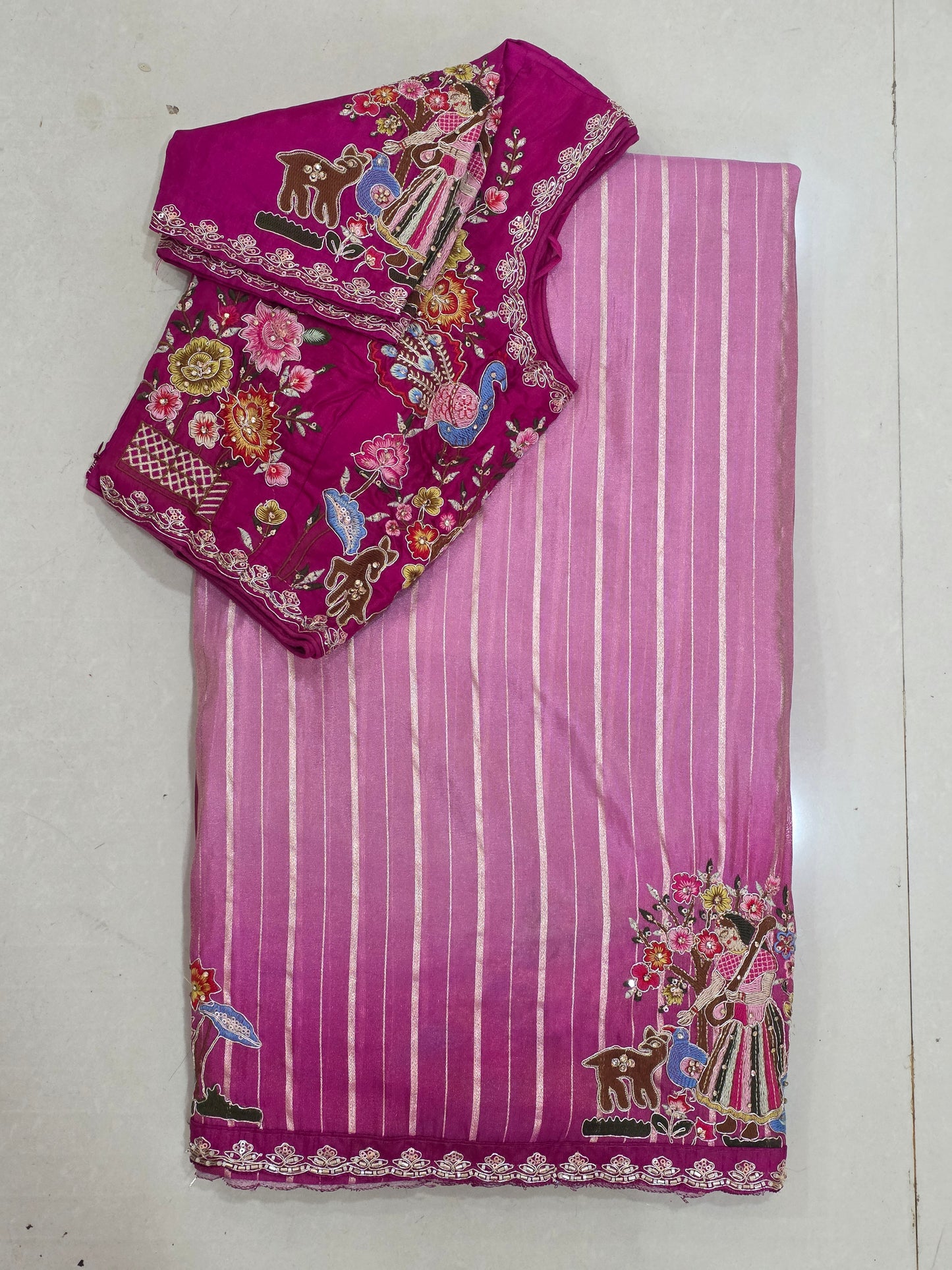 Stich Blouse Pure Saree || A325 || 3500 ||
