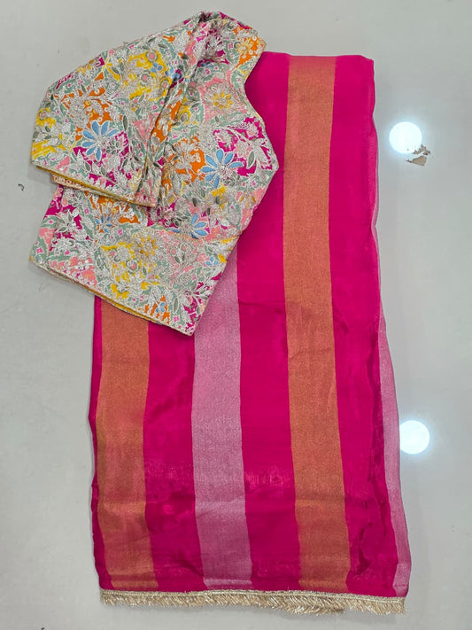 Stich Blouse Pure Saree || A326 || 2620 ||