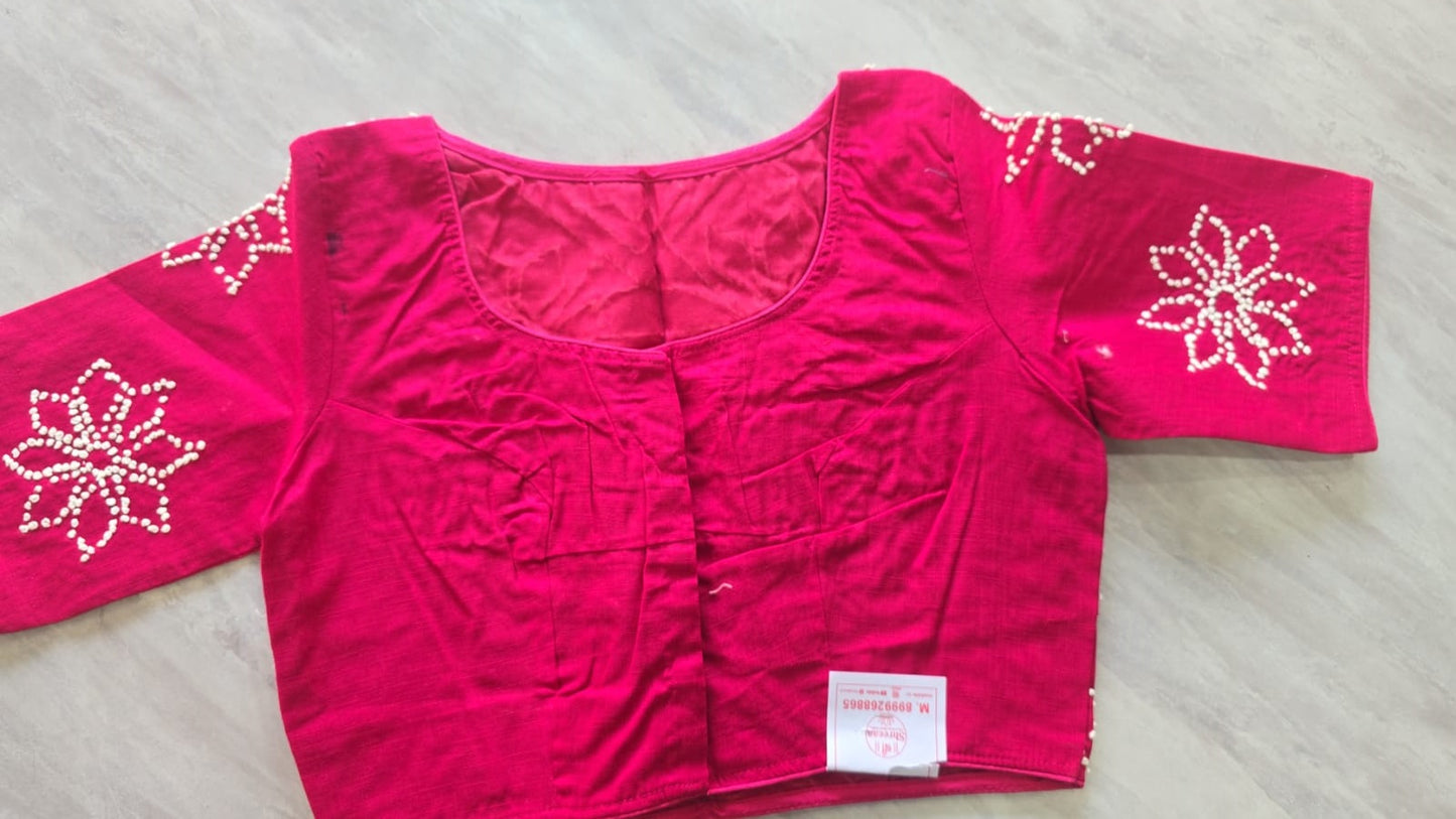 Pure cotton blouses with hand embroidery || B12 ||
