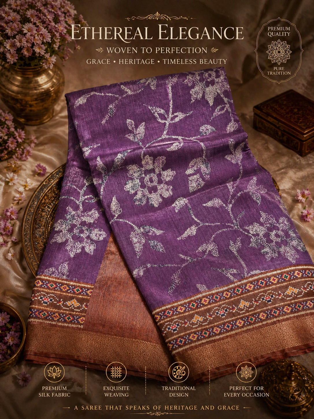 Daily Wear Printed Saree || SS701 ||