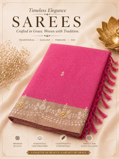 Tissue Supernet Saree ||SS504||