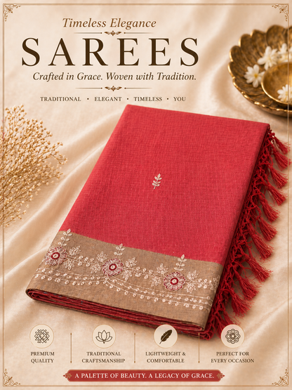 Tissue Supernet Saree ||SS504||