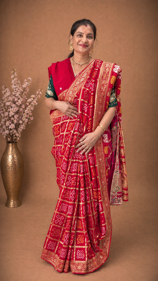Ghatchola bandhej saree || S02 ||