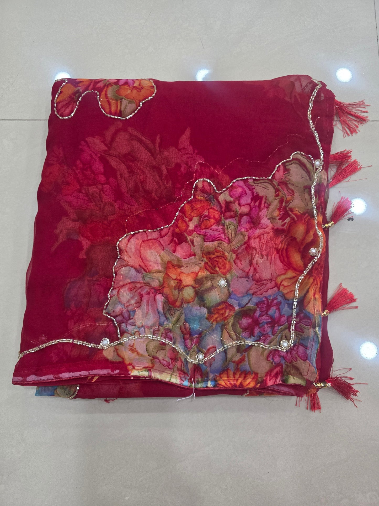 Floral Jorget Saree || A337 || 1350