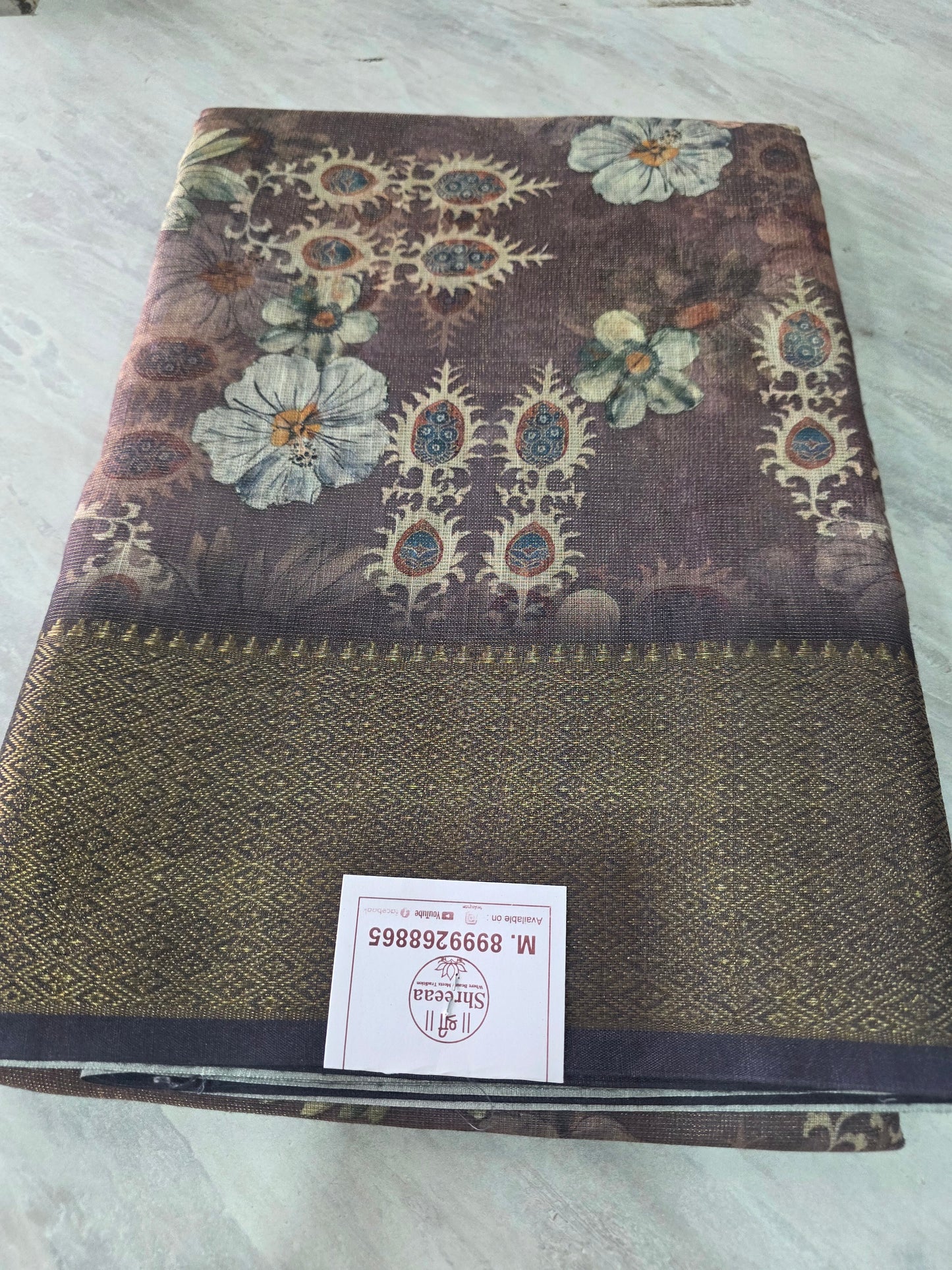 Tissue Linen saree ||A393||720