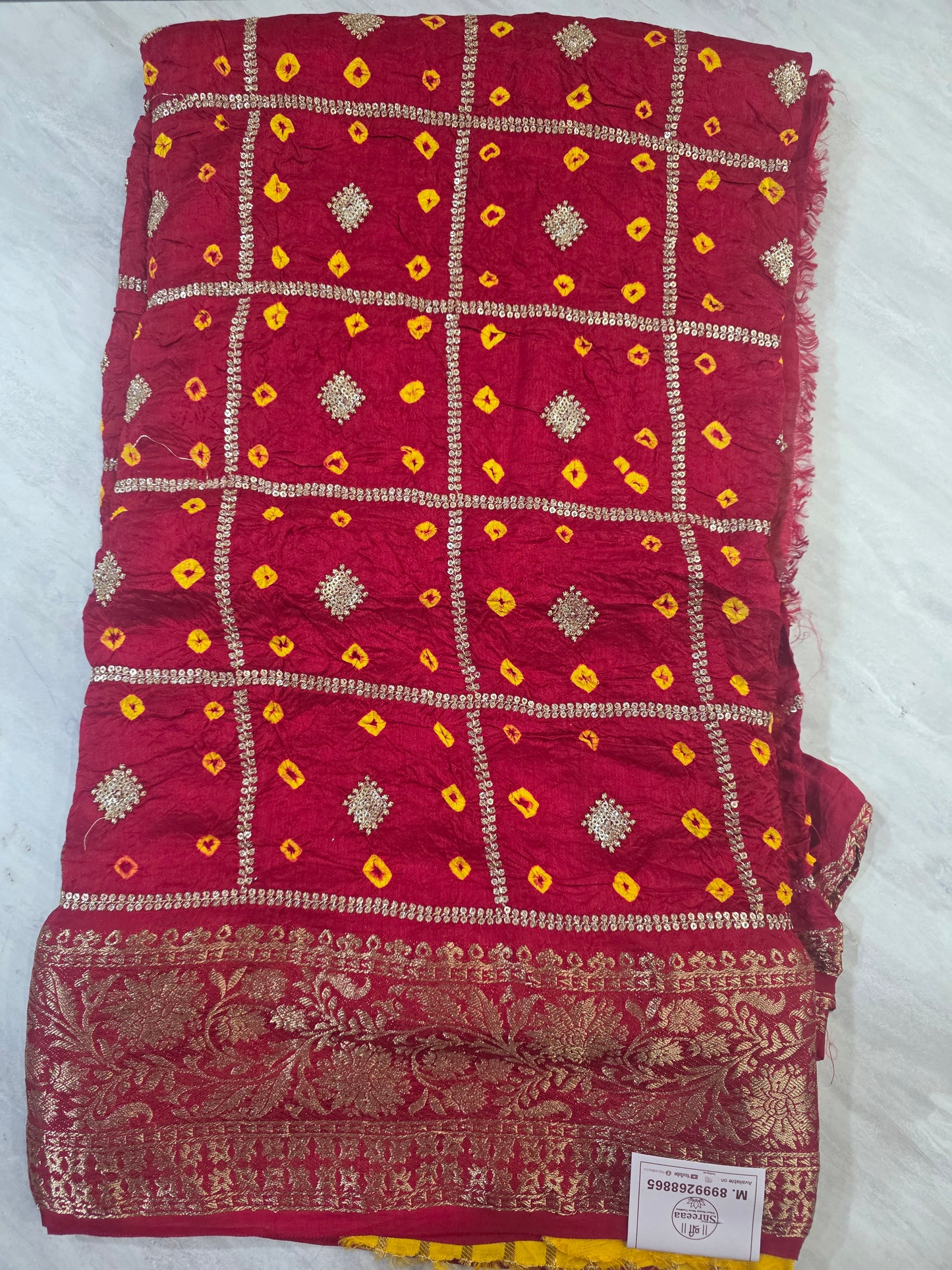 Handbandhej Pure H.o silk saree ||A414||2550