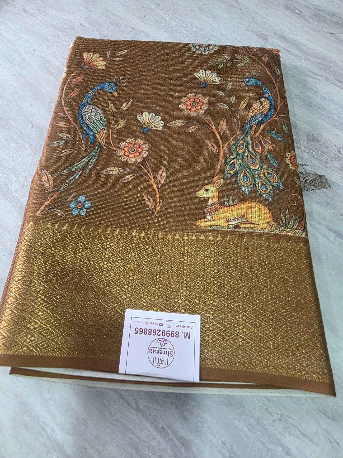 Tissue Linen saree ||A393||720