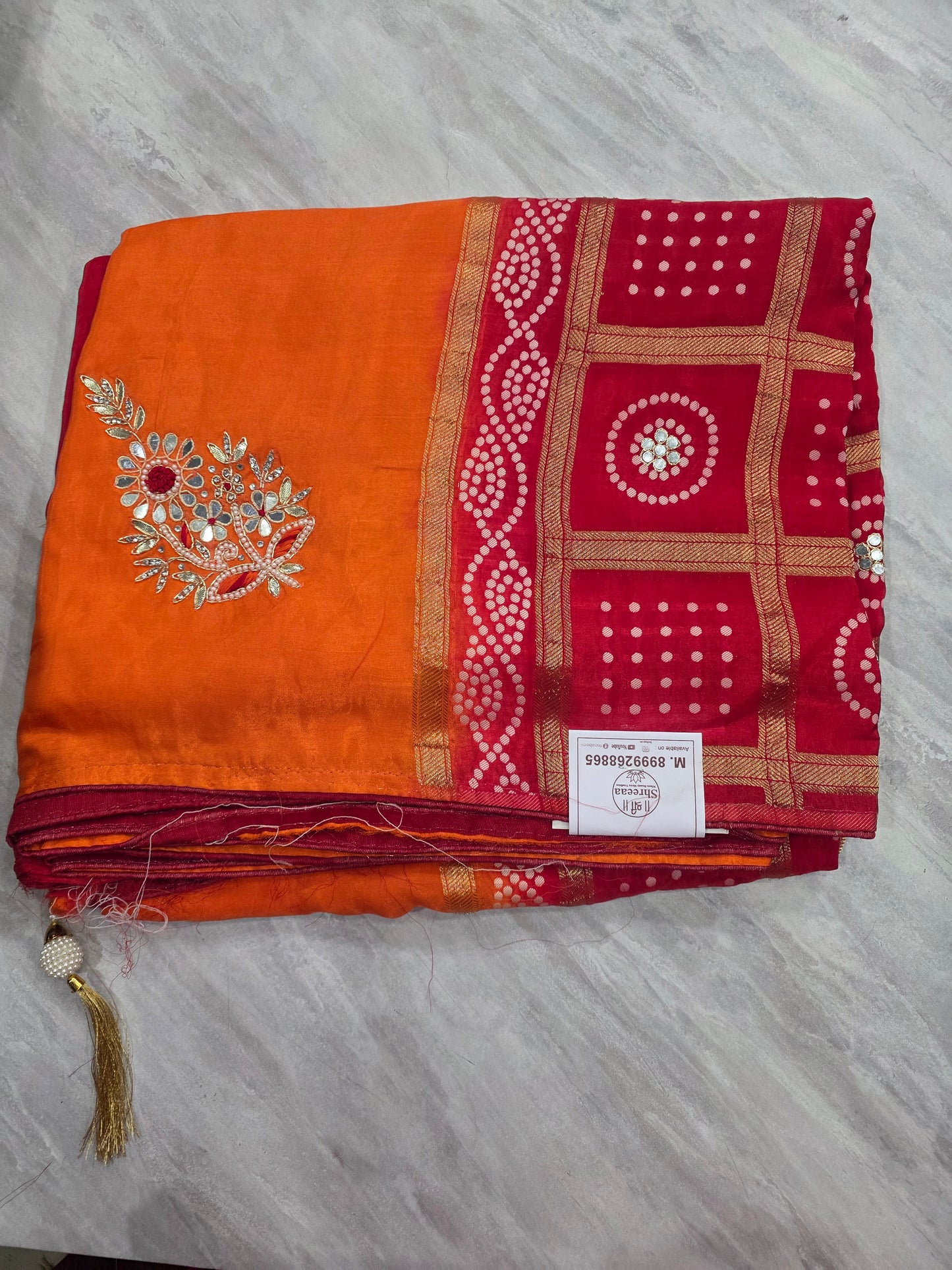 Pure H.O silk Sarees With Handwork ||A417||2500
