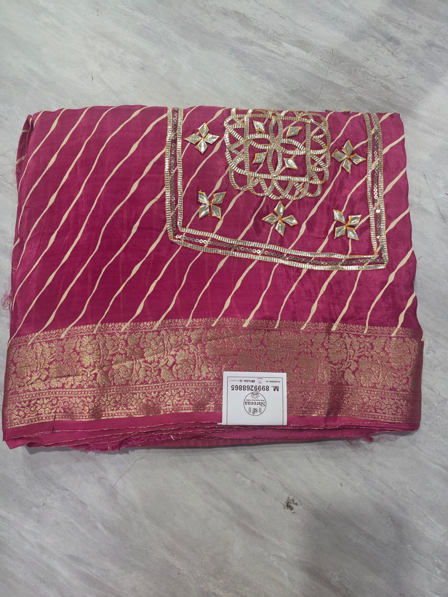 Lehariya Kachha gotapatti saree ||A418||2500