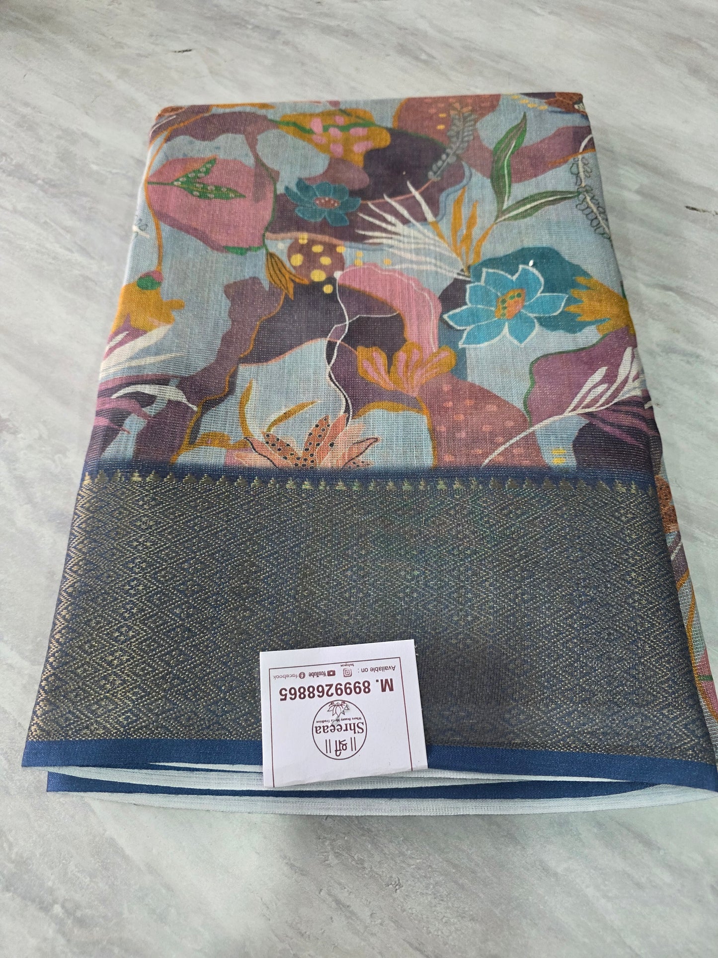 Tissue Linen saree ||A393||720