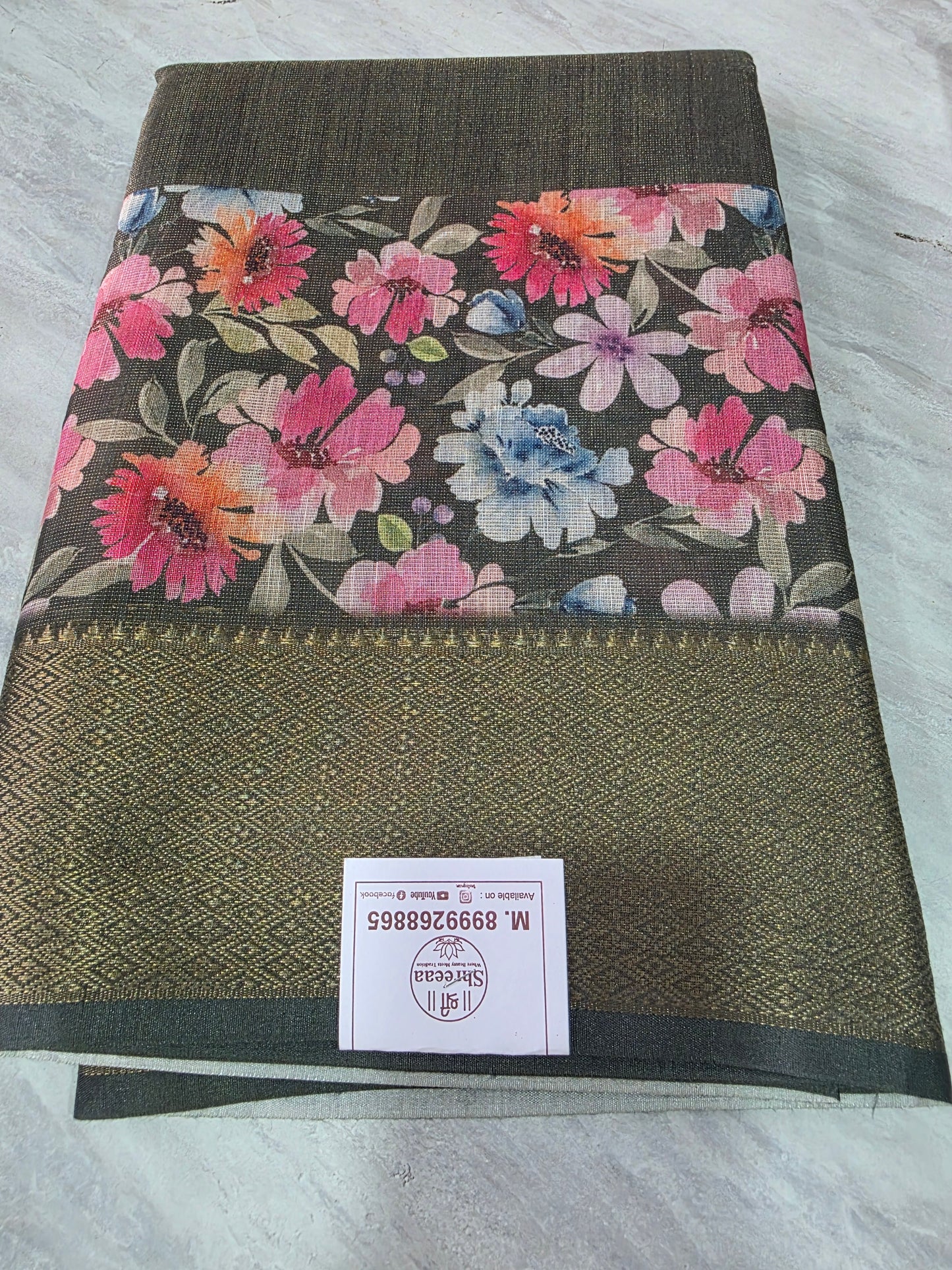 Tissue Linen saree ||A393||720
