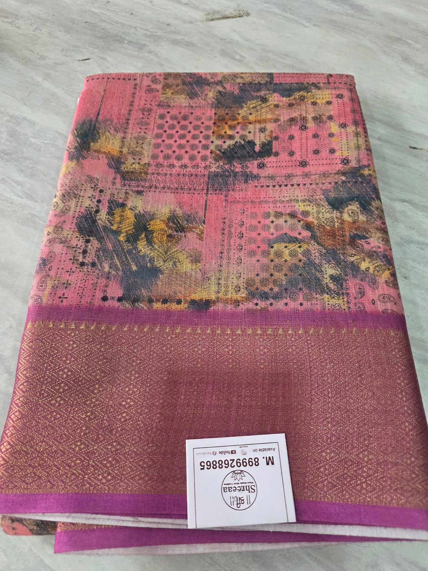 Tissue Linen saree ||A393||720