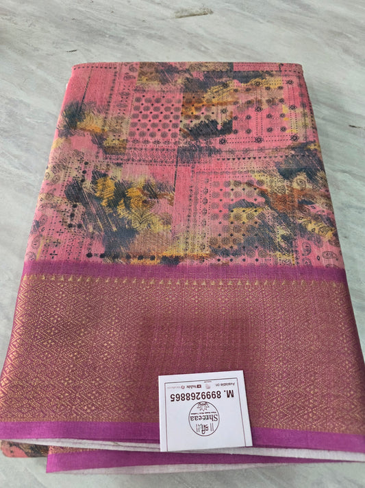 Tissue Linen saree ||A393||720