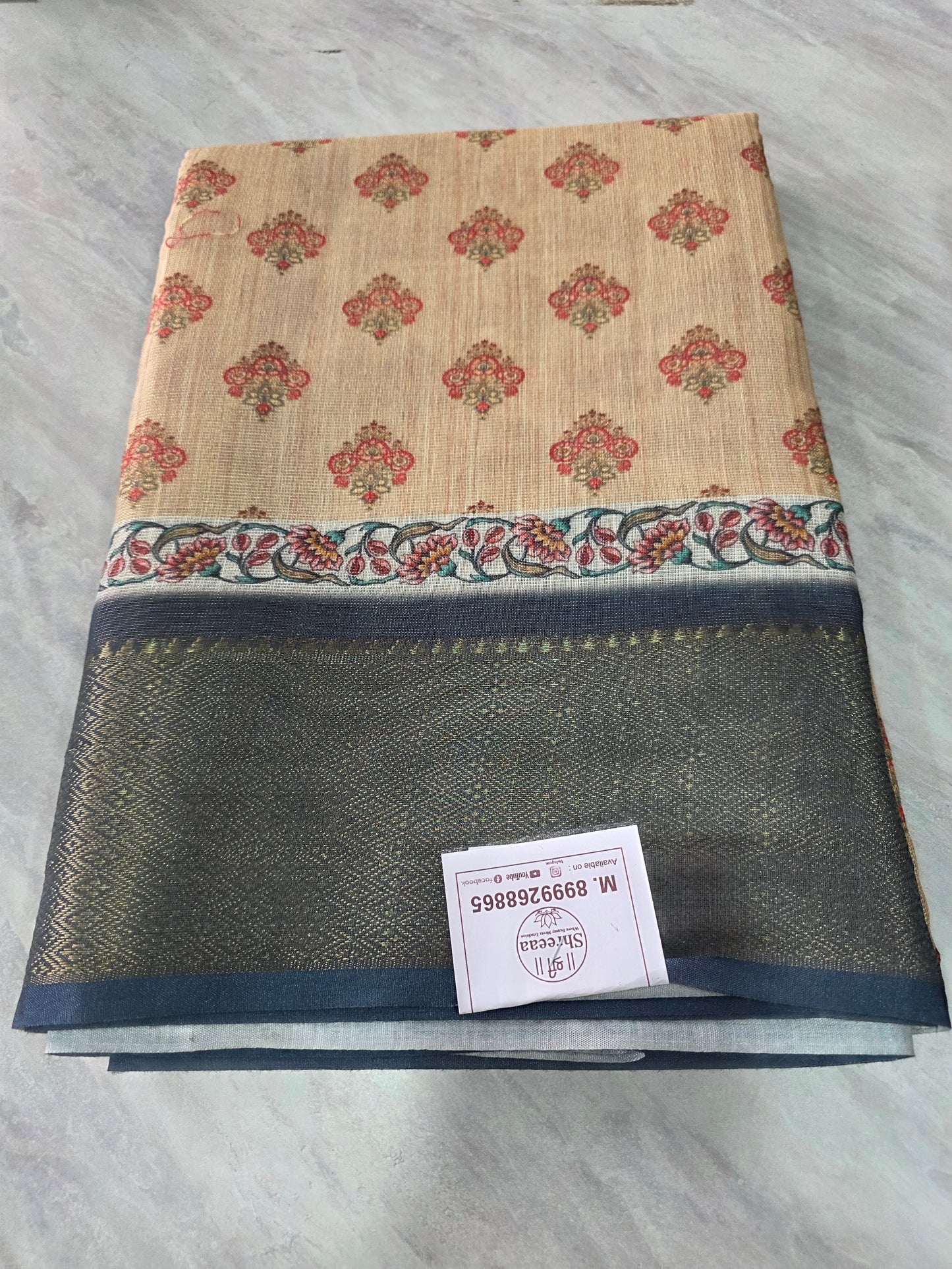Tissue Linen saree ||A393||720