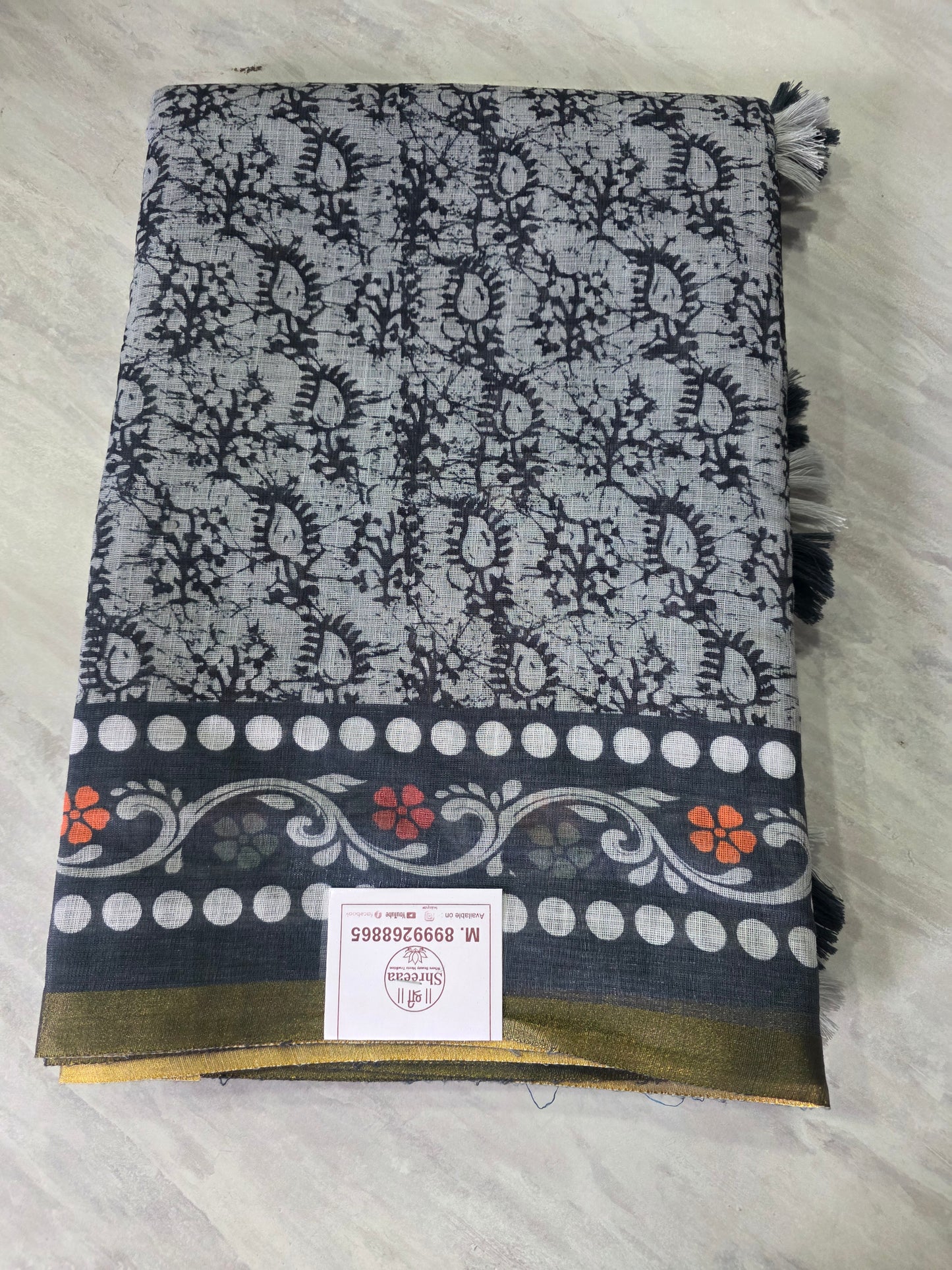 Designer Wear Linen Saree || A386 || 650 ||
