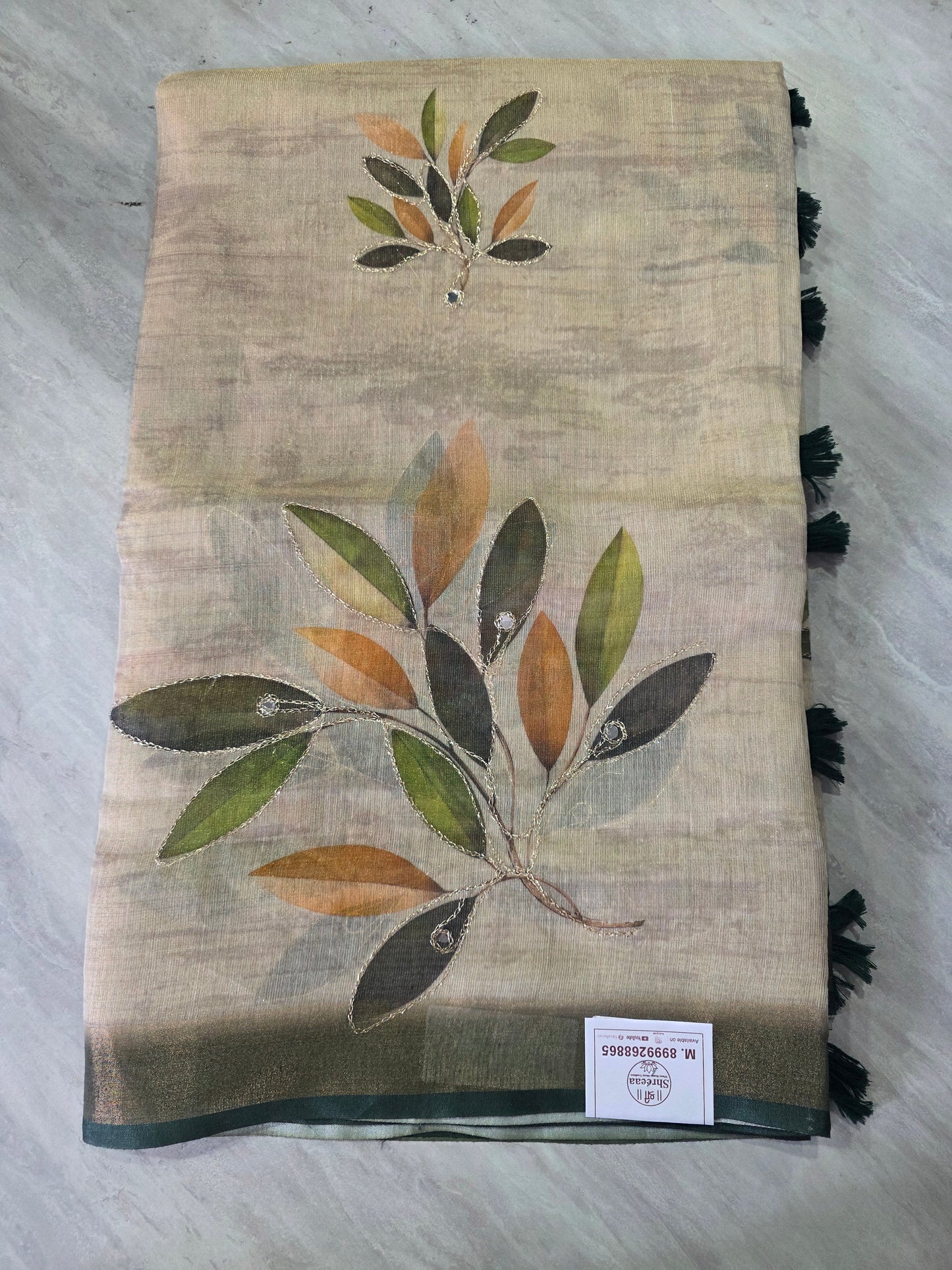 Fancy Dailywear Tissue Linen Saree || A389 || 1150 ||