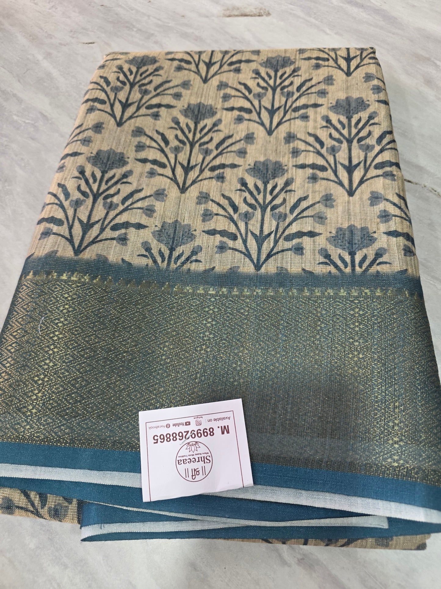 Tissue Linen saree ||A393||720