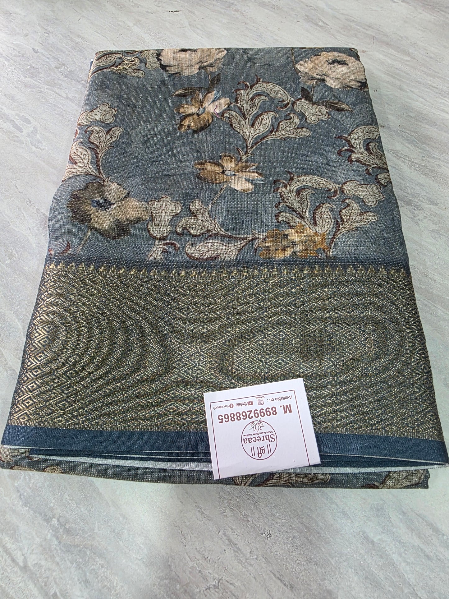 Tissue Linen saree ||A393||720