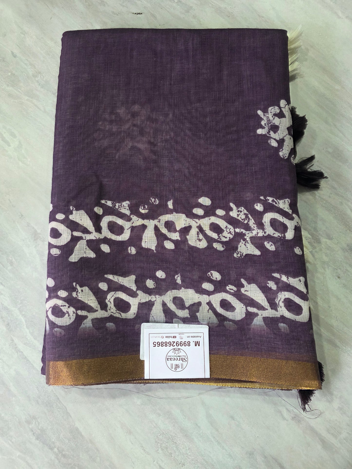 Designer Wear Linen Saree || A386 || 650 ||