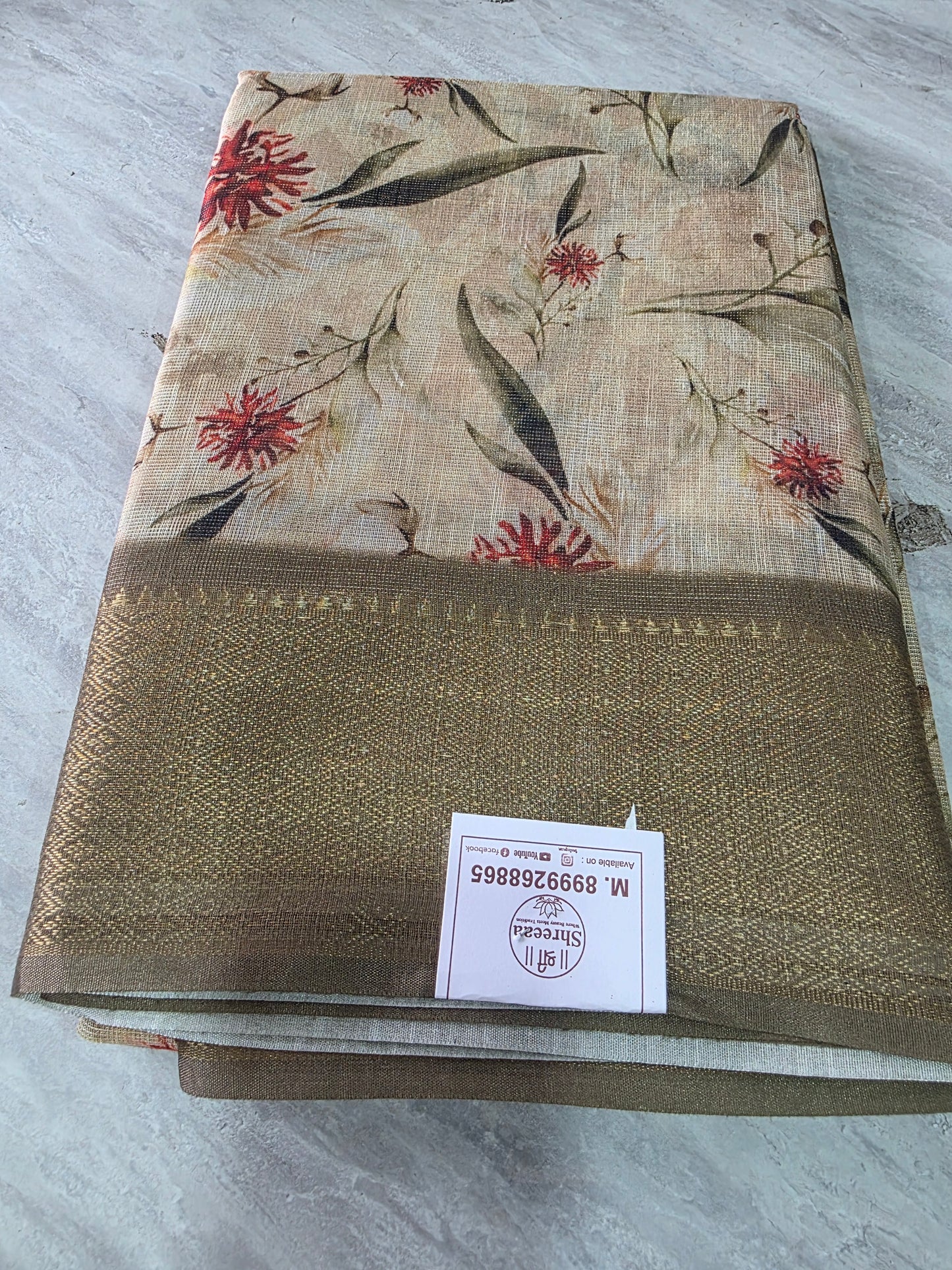 Tissue Linen saree ||A393||720