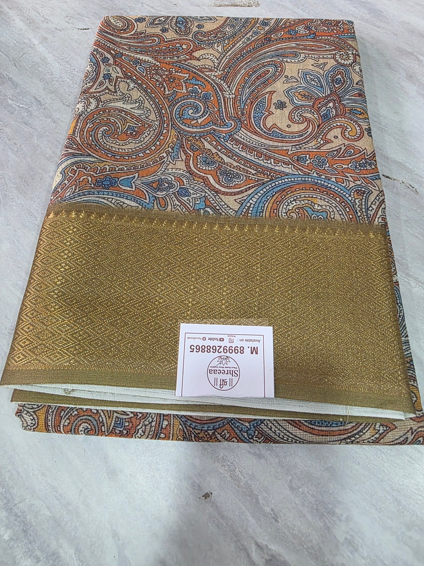 Tissue Linen saree ||A393||720