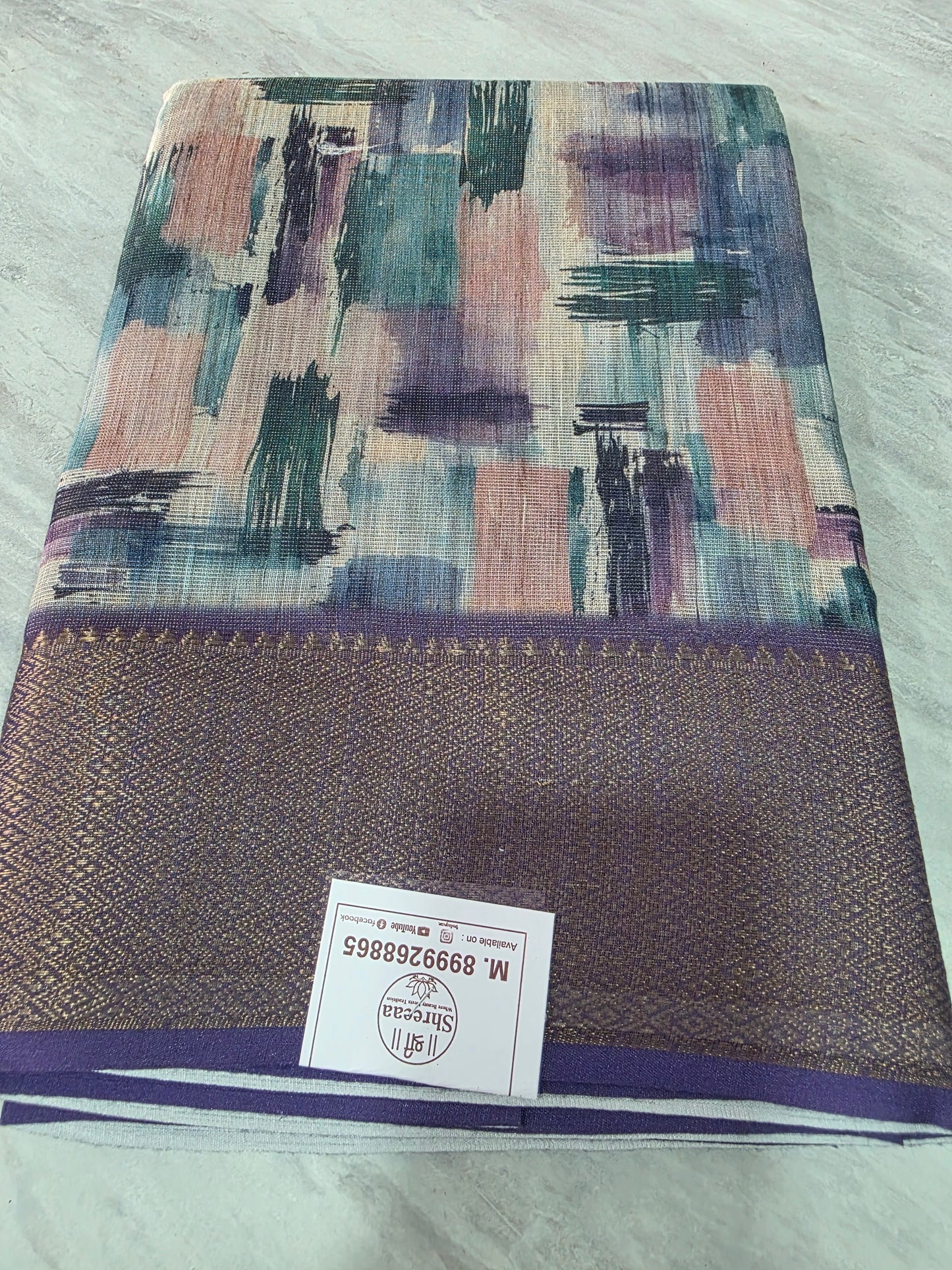 Tissue Linen saree ||A393||720