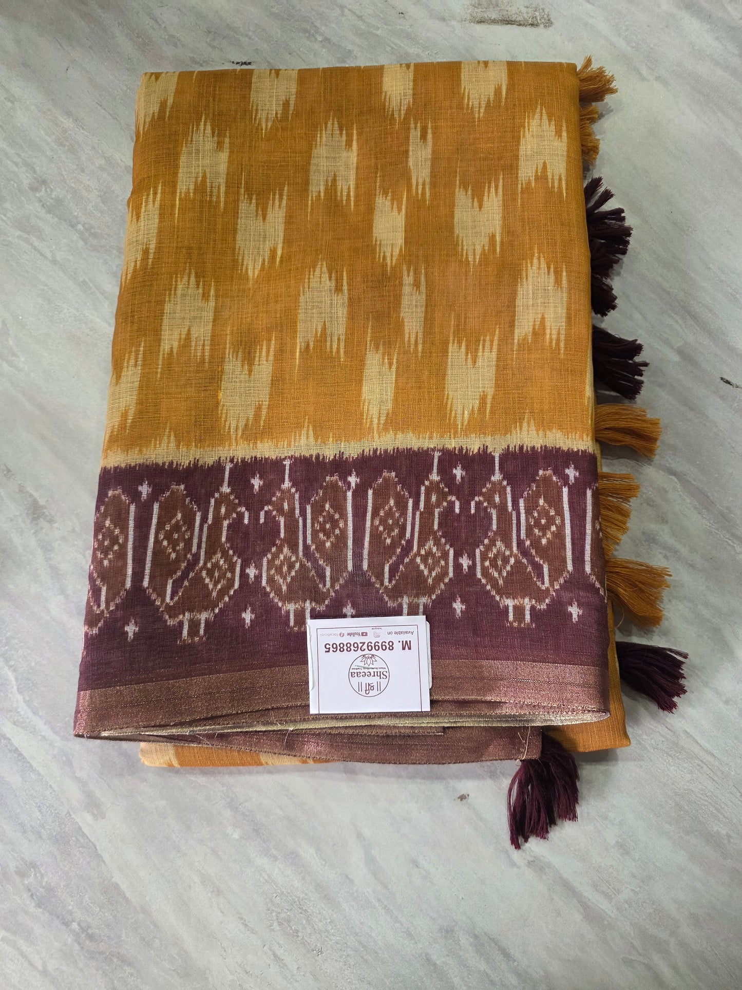 Designer Wear Linen Saree || A386 || 650 ||