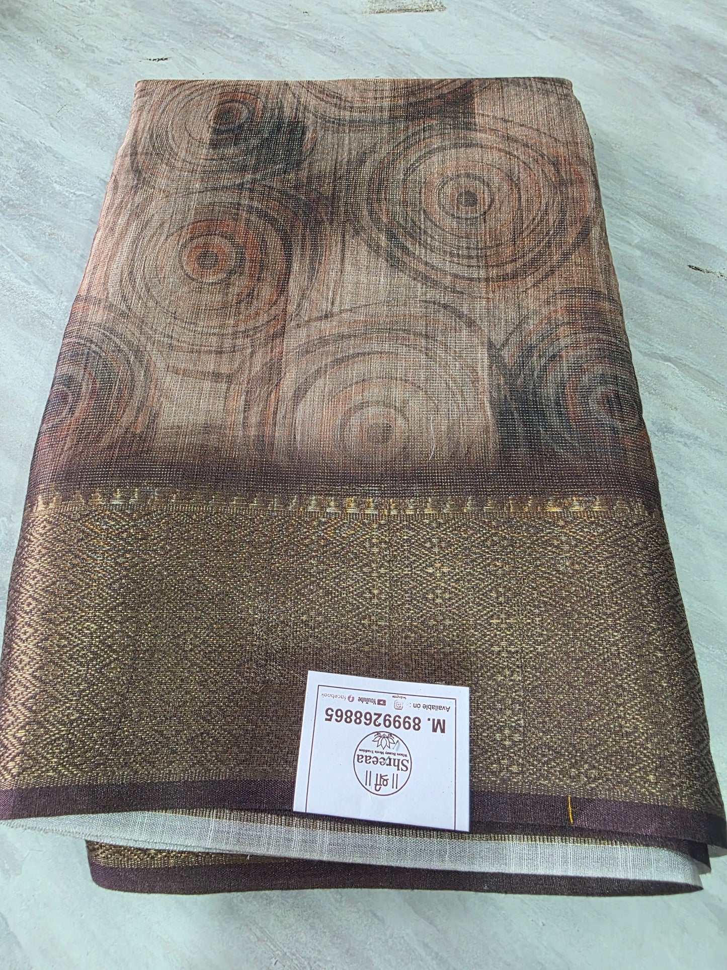 Tissue Linen saree ||A393||720
