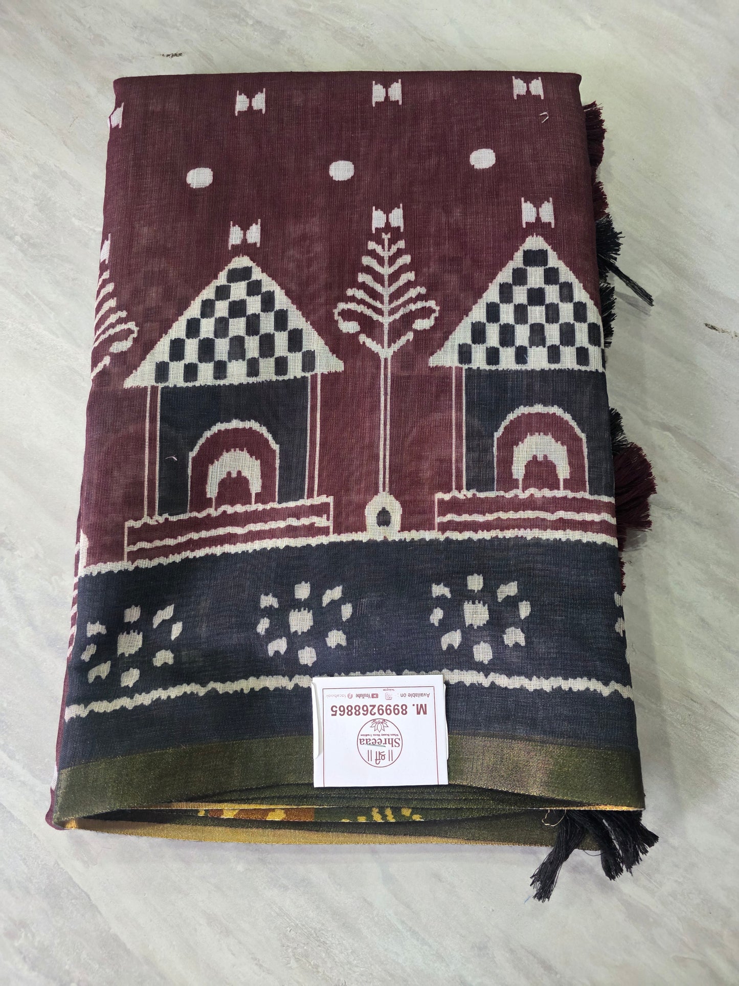 Designer Wear Linen Saree || A386 || 650 ||