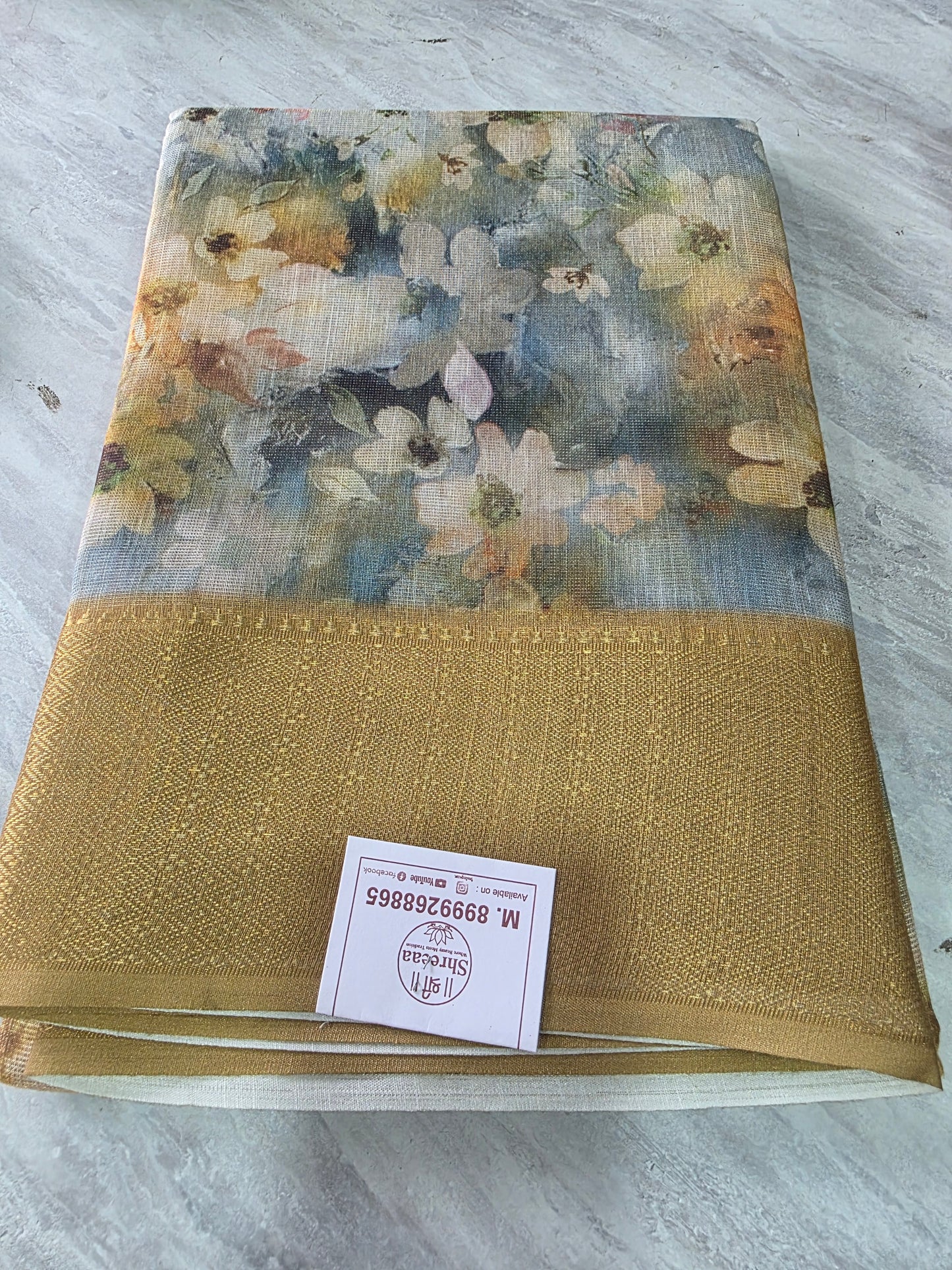 Tissue Linen saree ||A393||720