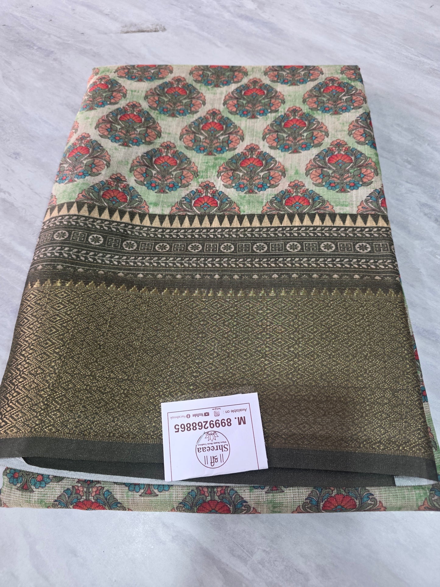 Tissue Linen saree ||A393||720