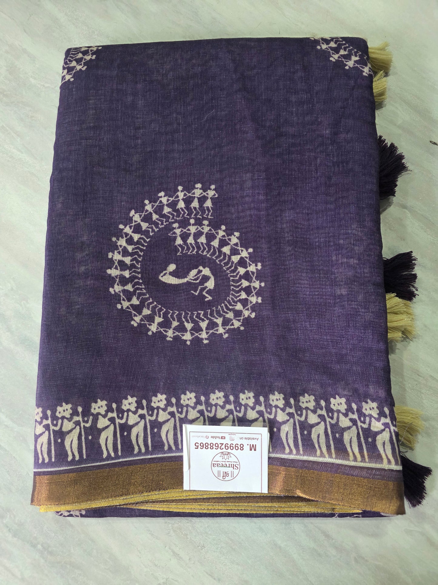 Designer Wear Linen Saree || A386 || 650 ||