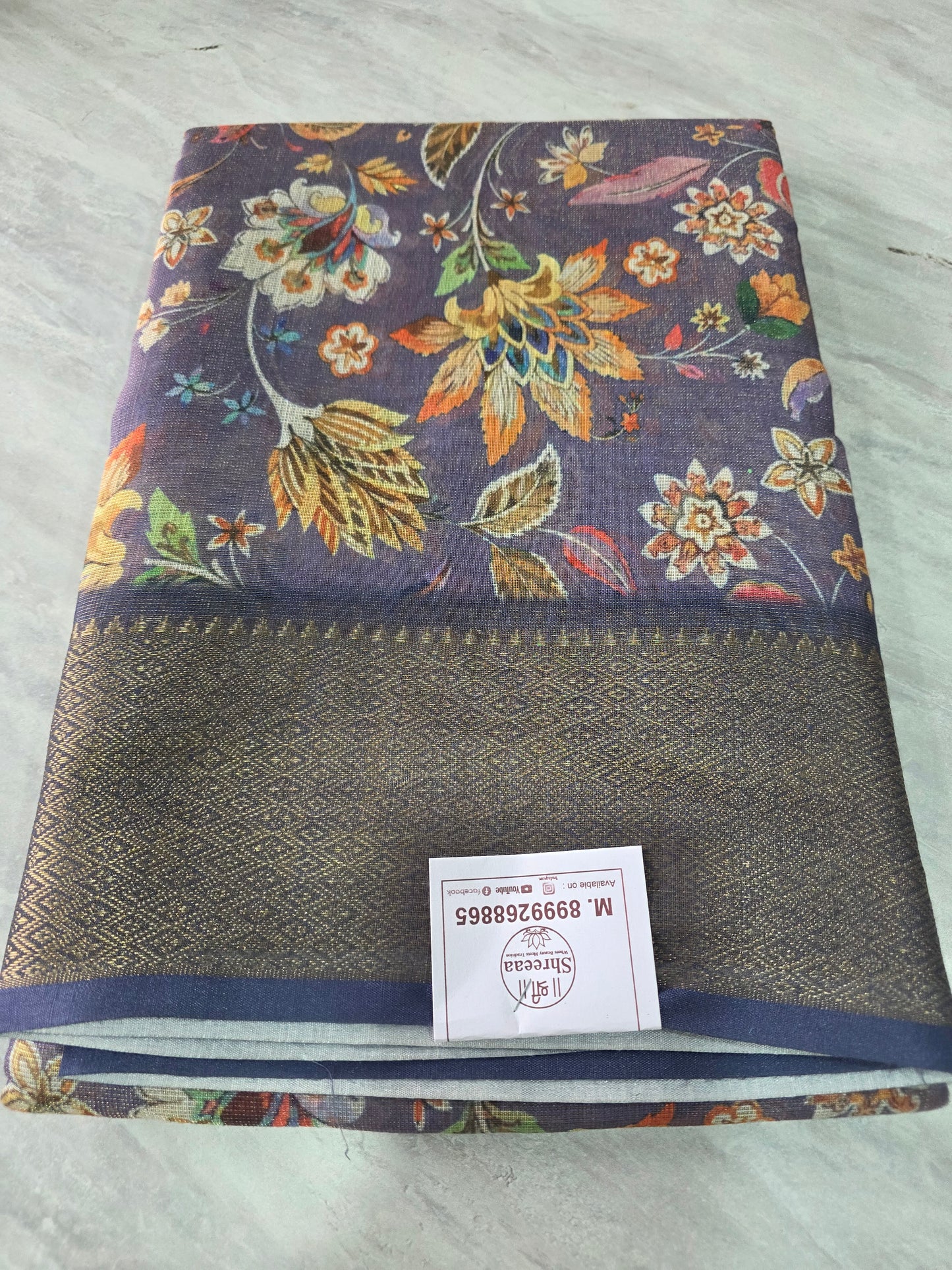 Tissue Linen saree ||A393||720