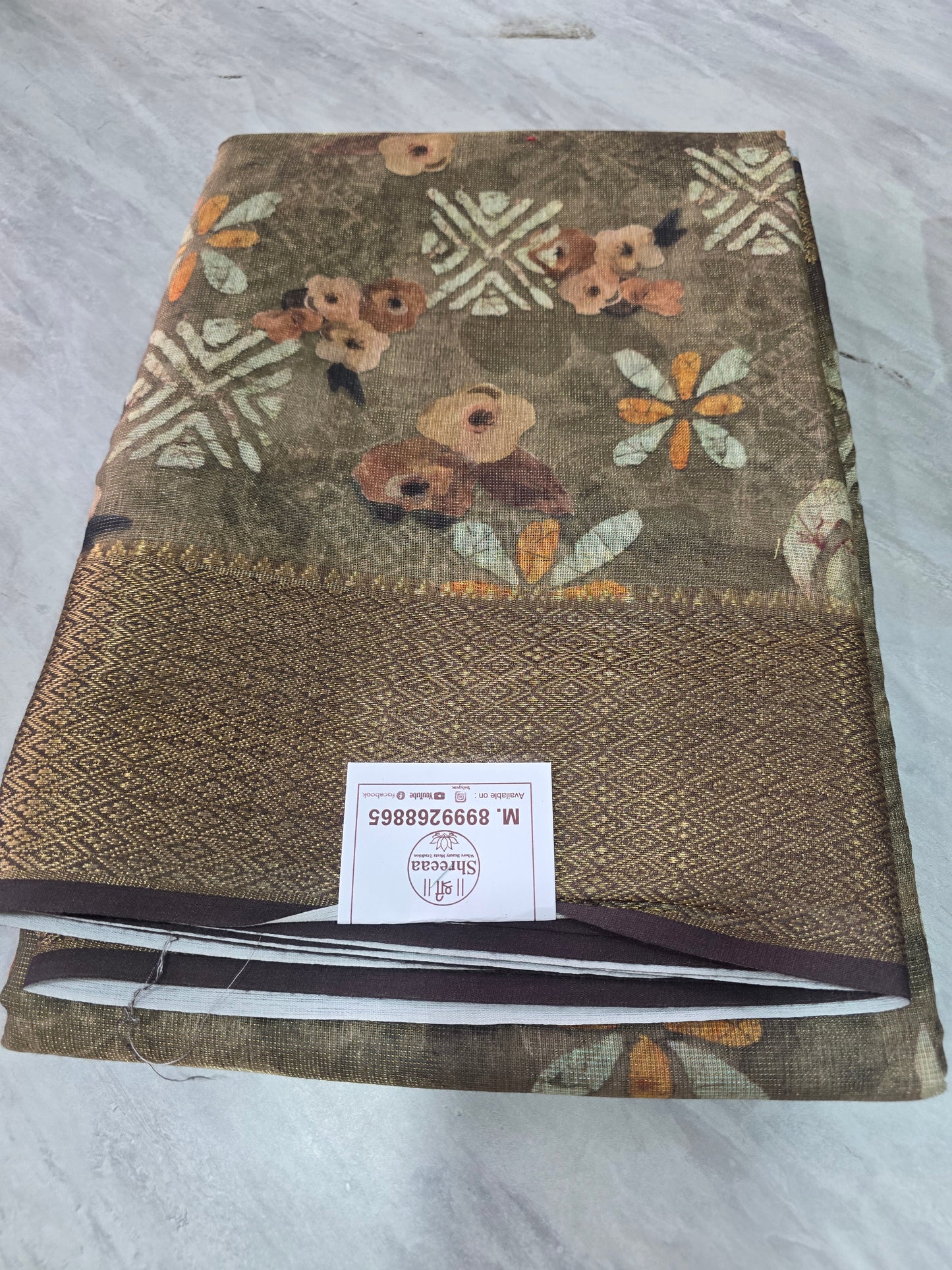 Tissue Linen saree ||A393||720
