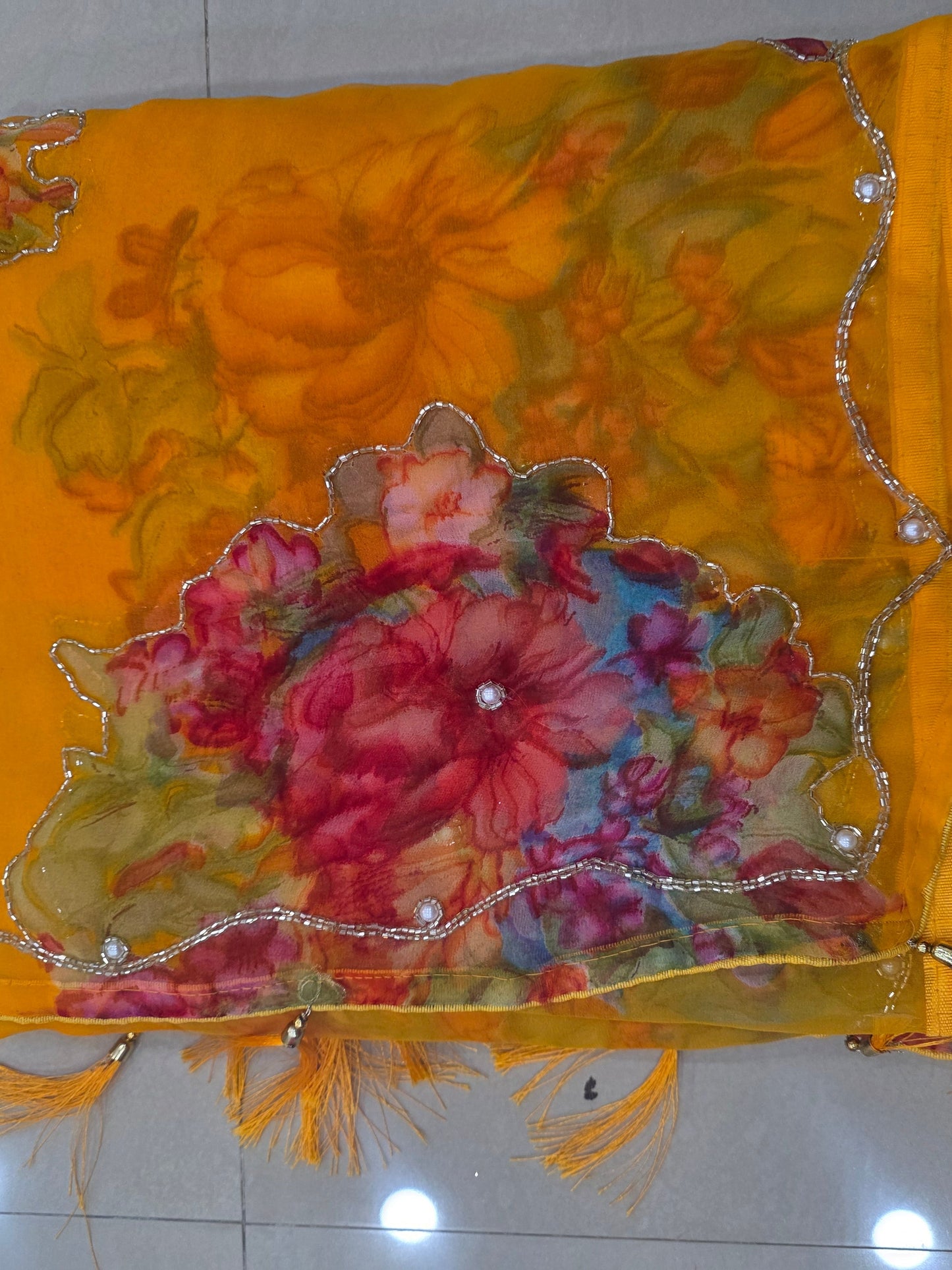 Floral Jorget Saree || A337 || 1350