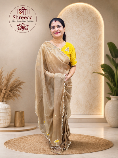 Stitch Blouse Saree || A65 ||