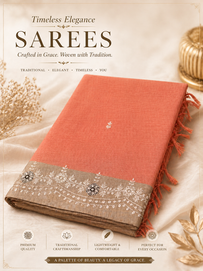 Tissue Supernet Saree ||SS504||