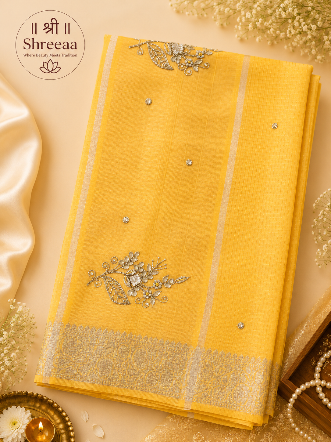 Tissue Supernet Saree || K41 ||