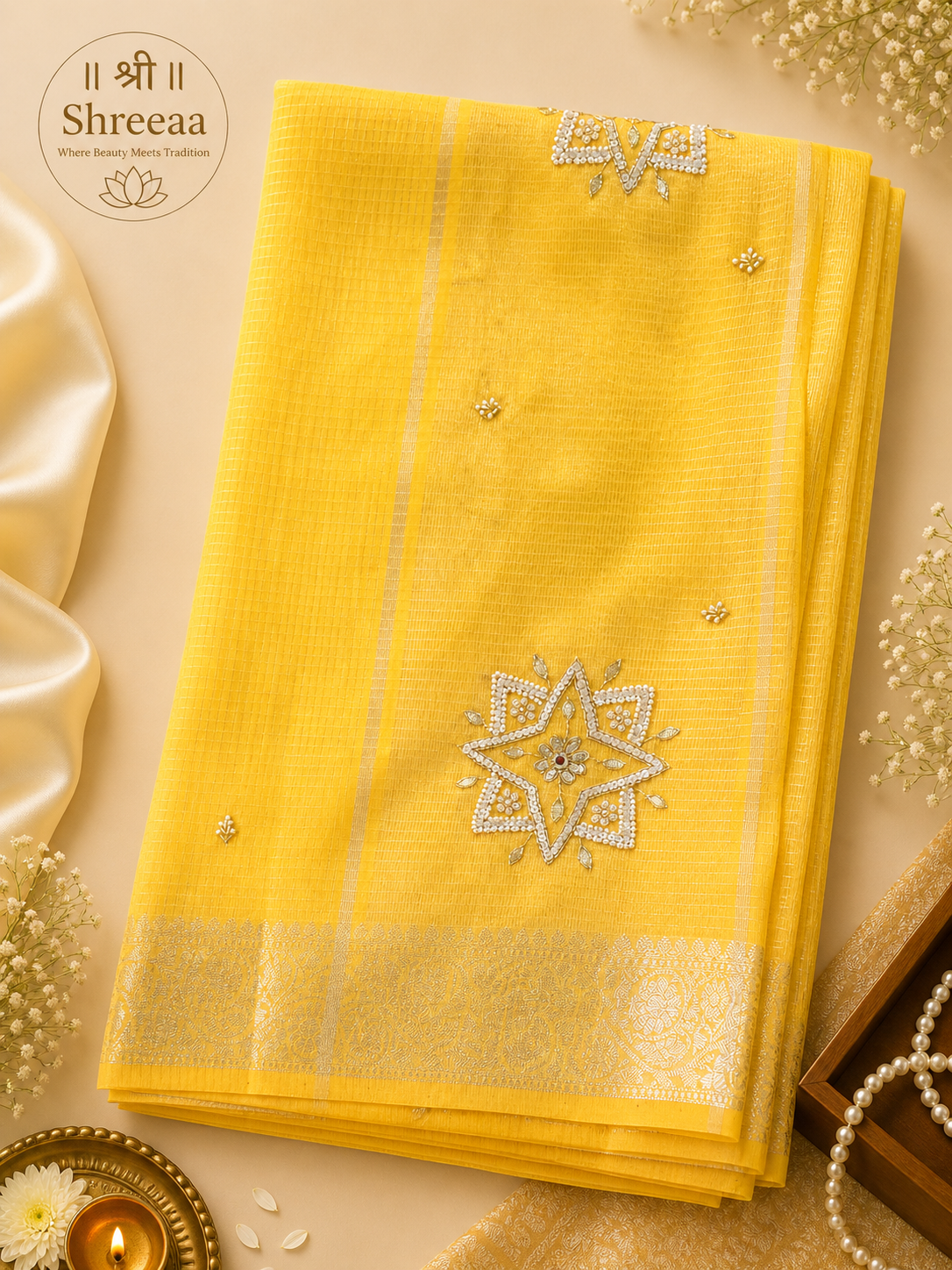 Tissue Supernet Saree || K41 ||
