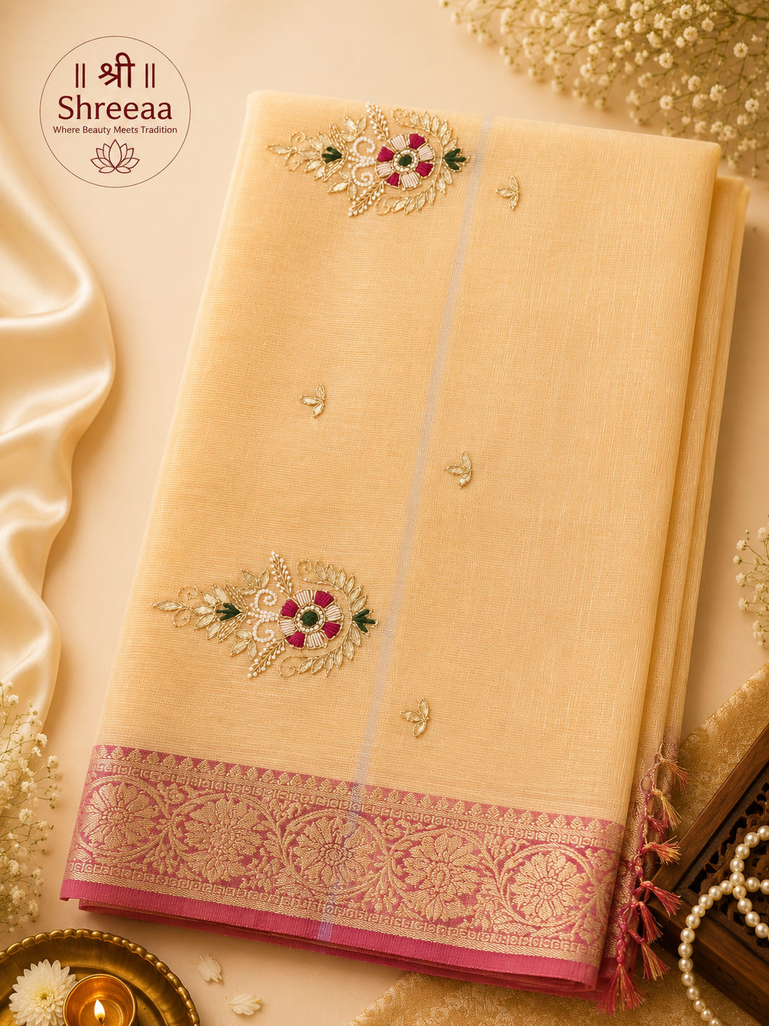 Tissue Supernet Saree || K41 ||