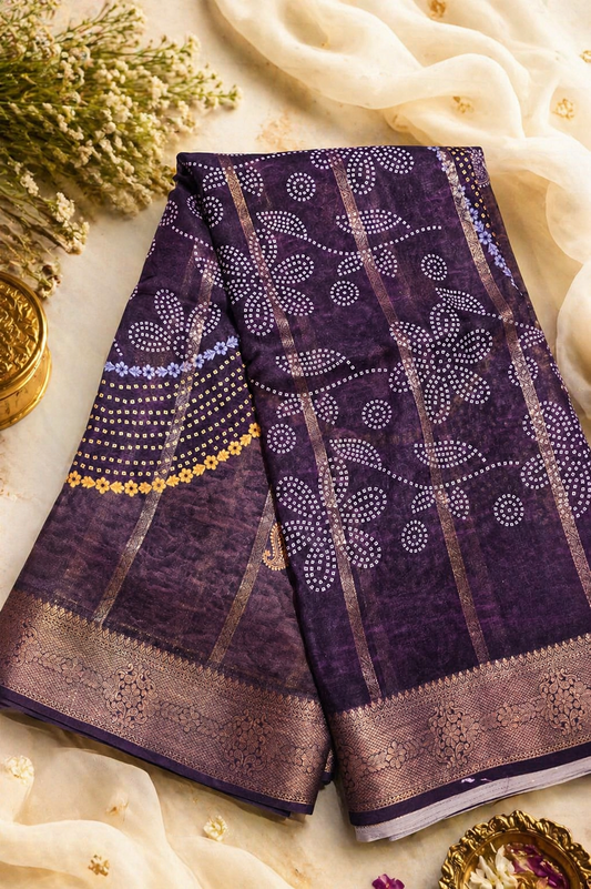Designer Bandhej Daily Wear || SS702 ||