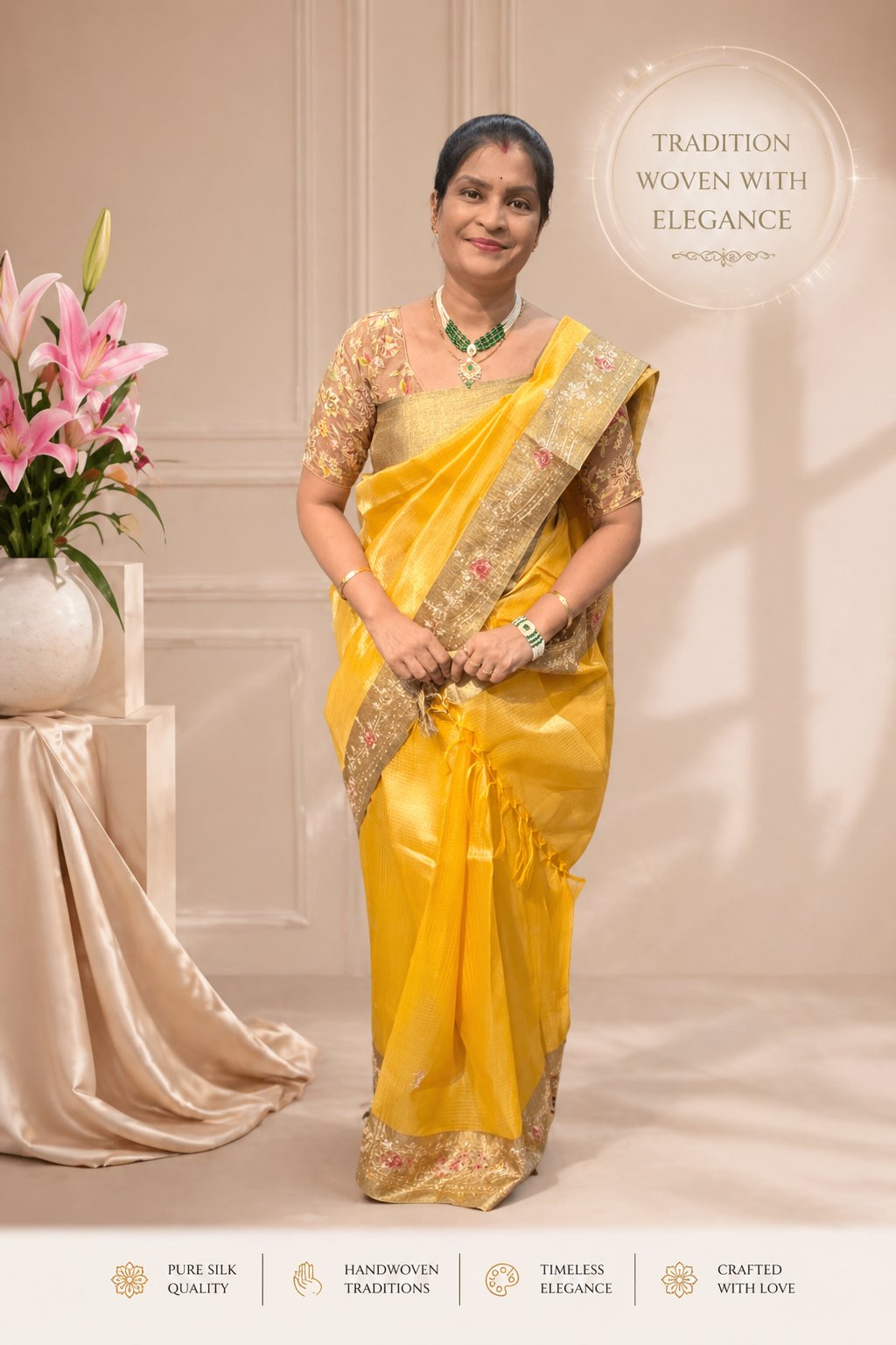Tissue Supernet Saree ||SS504||