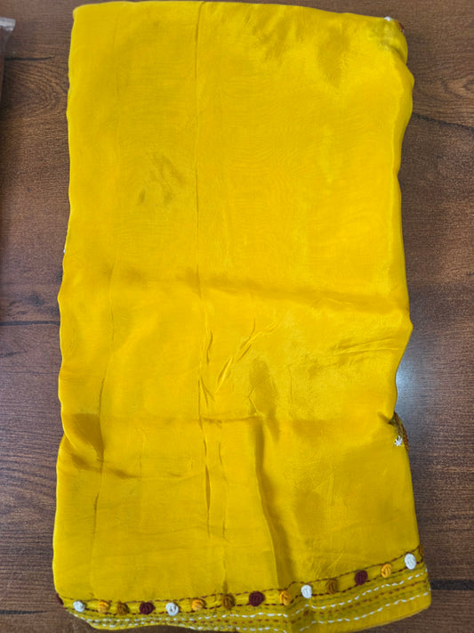 Hand Embroidery Saree || A83 ||